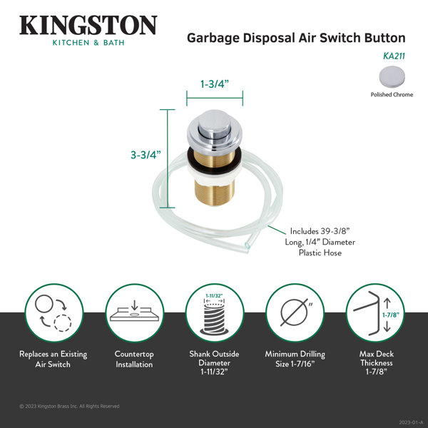 Kingston Brass Trimscape Garbage Disposal Air Switch Wayfair